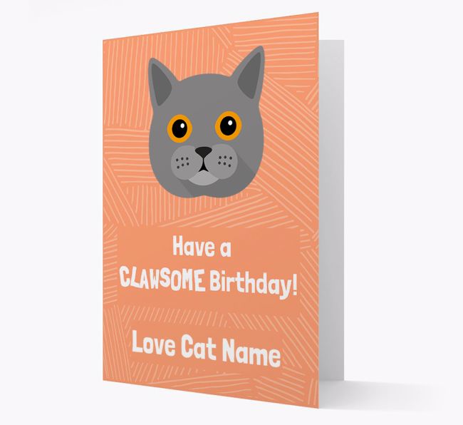 'Clawsome Birthday' - Personalised {breedCommonName} Card
